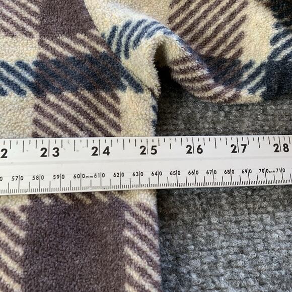 VTG Tommy Hilfiger Fleece Sweater Mens Large Relaxed Fit Corduroy Collar Plaid - Picture 7 of 13